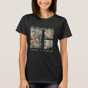 Camiseta A melhor vovó de colagem fotográfica que te amamos
