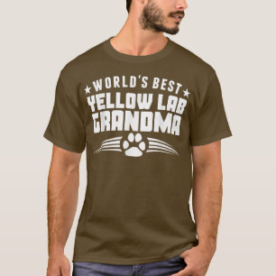 Camiseta A melhor vovó de laboratório amarela do mundo