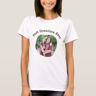 Camiseta A melhor vovó já fez upload da sua foto da família