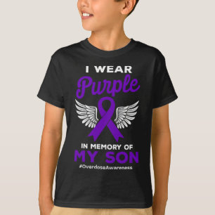 Camiseta A Memória Roxa Do Meu Filho Em Sobredosagem Cita C