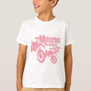 Camiseta A menina do pai do motocross