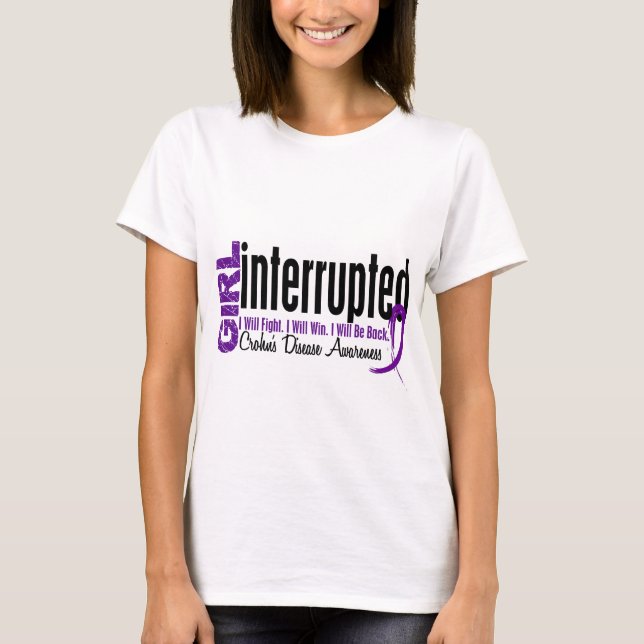 Camiseta A menina interrompeu a 1 doença de Crohn (Frente)