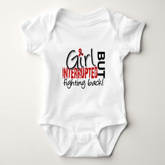 Camiseta A menina interrompeu a doença cardíaca 2 (Frente)
