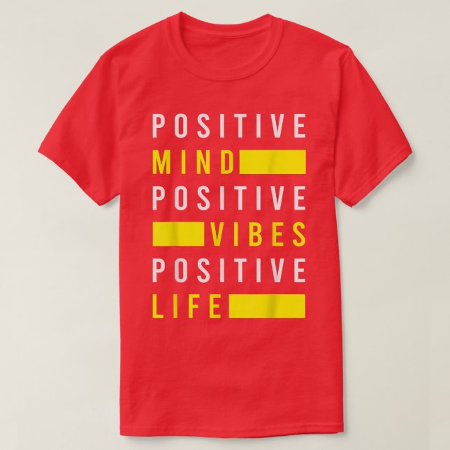 Camiseta A Mente Positiva Viba A Visualização Da Positivida (Frente do Design)