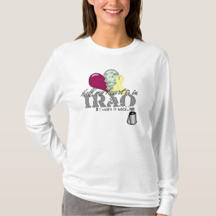 Camiseta A metade do meu coração está em Iraque