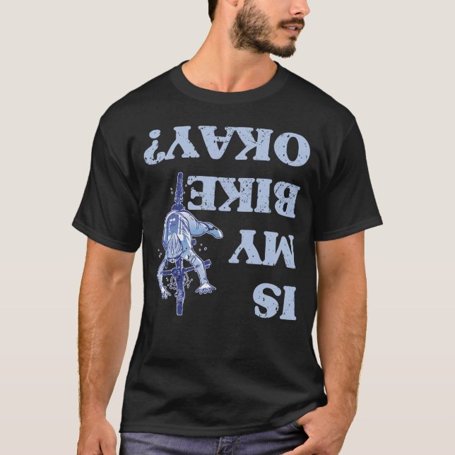 Camiseta A minha bicicleta está bem, bicicleta de bicicleta (Frente)