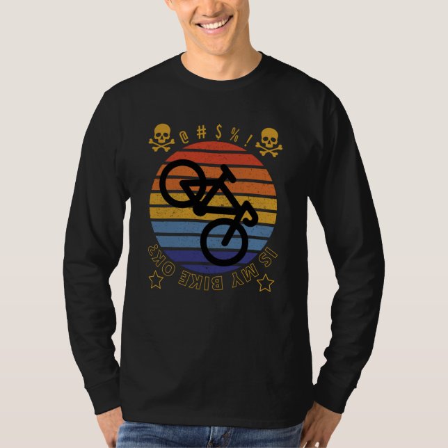 Camiseta A minha bicicleta está bem? Citação de Bicicleta V (Frente)