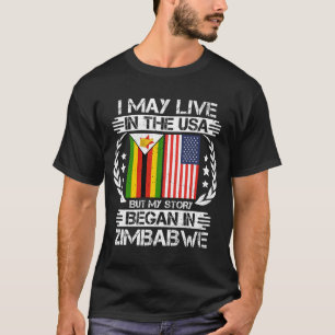 Camiseta A Minha História Começou No Zimbabué