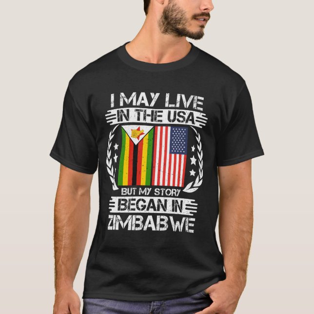 Camiseta A Minha História Começou No Zimbabué (Frente)