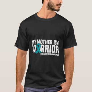 Camiseta A Minha Mãe É Um Teal Ribbon Guerreiro Scleroderma