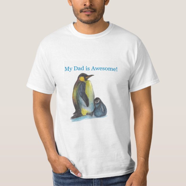 Camiseta A minha pai é fantástica, pinguins White (Frente)