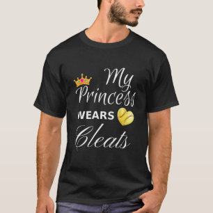 Camiseta A minha princesa veste um presente de softball lim