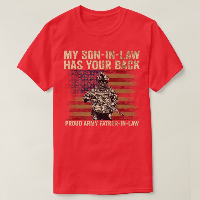 Camiseta A Minha Soninlaw Tem A Tua Pena Do Exército Orgulh (Frente do Design)