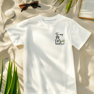 Camiseta À Minha Tequila, Minimalista, Combinação De Casais