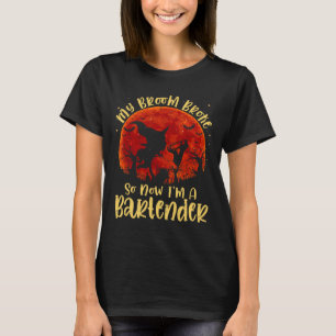 Camiseta A minha vassoura partiu, agora sou um pequeno cust