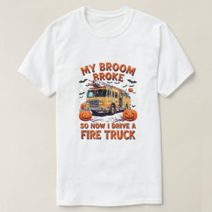 Camiseta A minha vassoura partiu, por isso, agora dirijo um