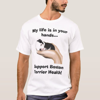 Camiseta A mitra apoia a saúde de Boston Terrier