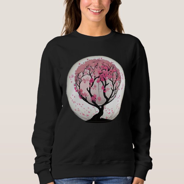 Camiseta A Modern and Trendy Take on Cherry Blossoms Globe (Frente)