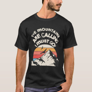 Camiseta A montanha chama Hikers Retro Sunset Adven