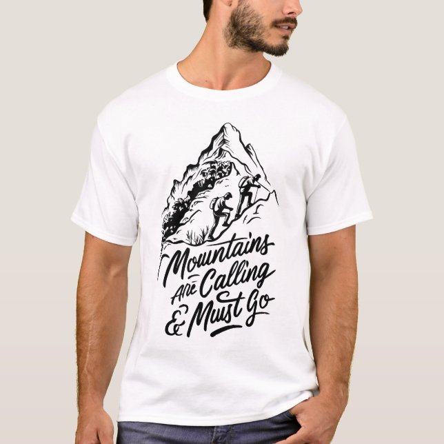 Camiseta A montanha está chamando e eu tenho que ir (Frente)