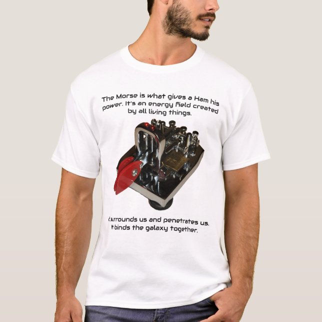 Camiseta A Morse é o que dá a um homem seu poder (Iâmbico) (Frente)