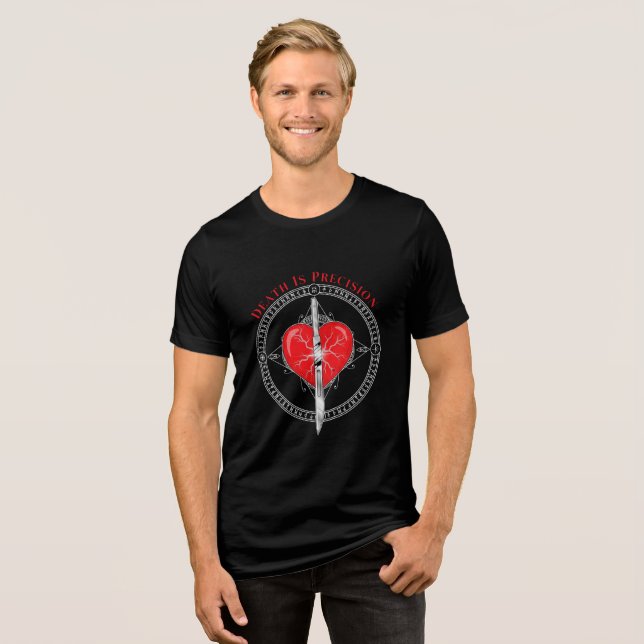 Camiseta A Morte é Precisão Camiseta- (Frente Completa)