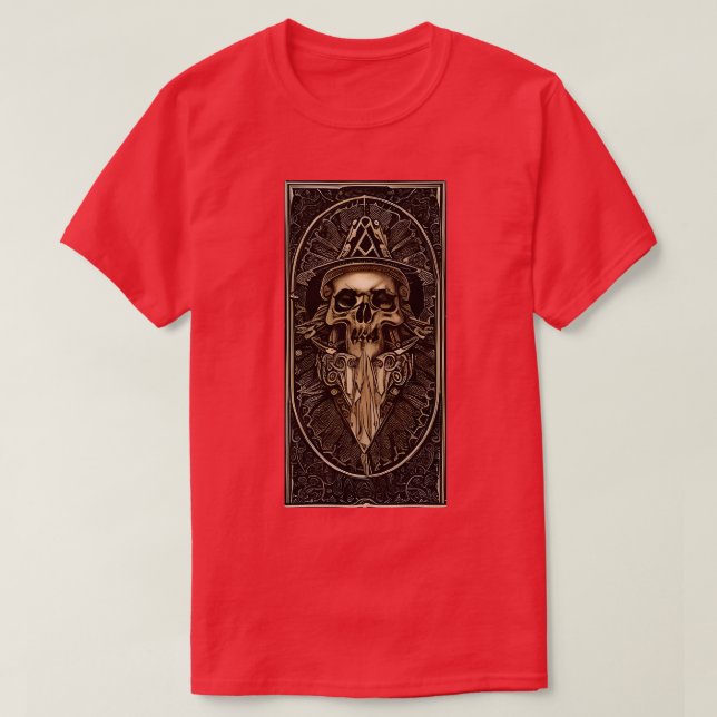 Camiseta A Morte Provoca Crânio (Frente do Design)