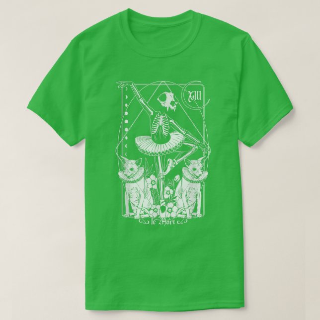 Camiseta A Morte Tarot Tapeçaria Gato La Mort Tarot C (Frente do Design)