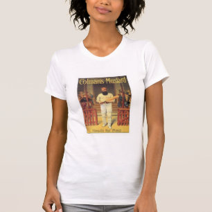 Camiseta A mostarda de Vintage Colman comanda o críquete A