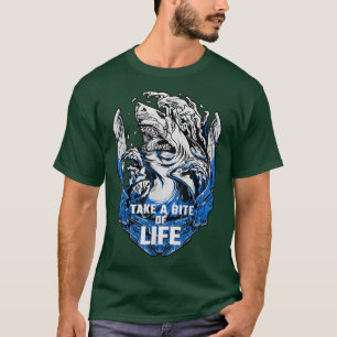 Camiseta A Motivação De Tubarões Leva Uma Mordida