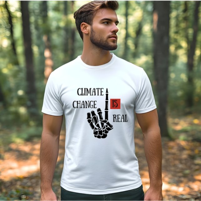 Camiseta A mudança climática é uma verdadeira consciência a (Criador carregado)