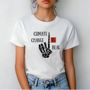 Camiseta A mudança climática é uma verdadeira consciência a