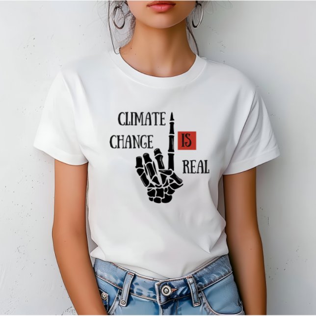 Camiseta A mudança climática é uma verdadeira consciência a (Criador carregado)