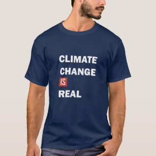 Camiseta A mudança climática é uma verdadeira consciência a