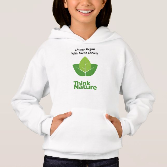 Camiseta "A Mudança Começa Com Escolhas Verdes" Natureza Mã (Frente)