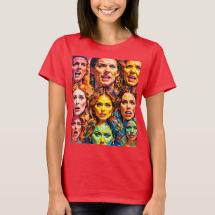 Camiseta A mulher e suas expressões