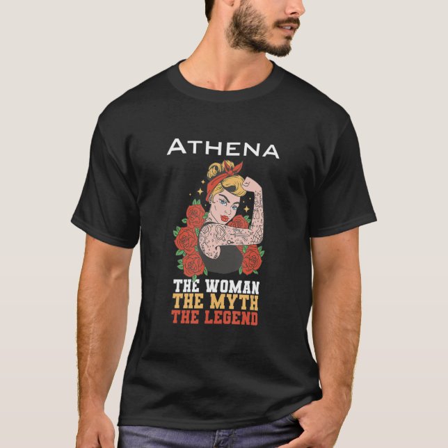 Camiseta A mulher mito a lenda Athena (Frente)