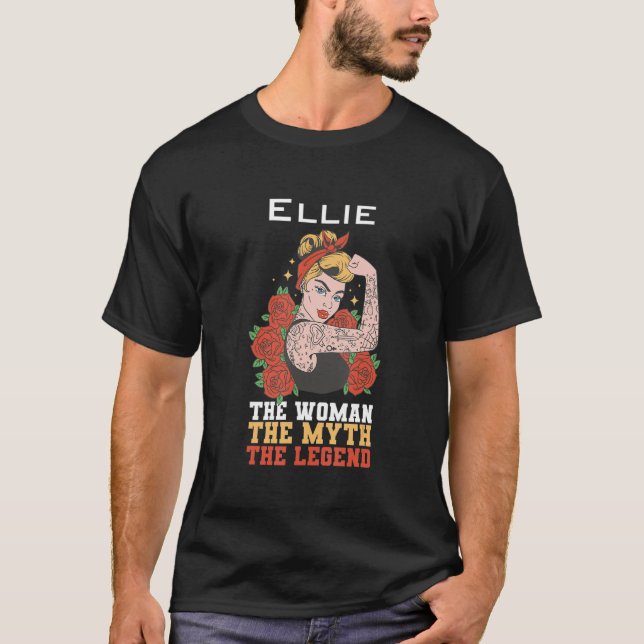 Camiseta A mulher o mito a lenda Ellie (Frente)