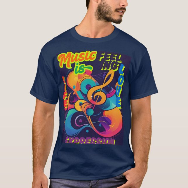 Camiseta A música (Frente)