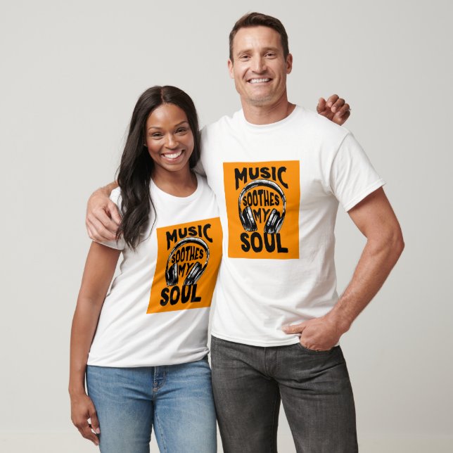 Camiseta a música acalma minha alma (Unissex)