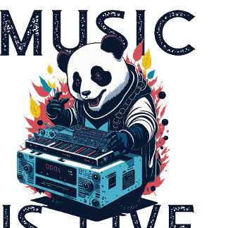 Camiseta a música continua