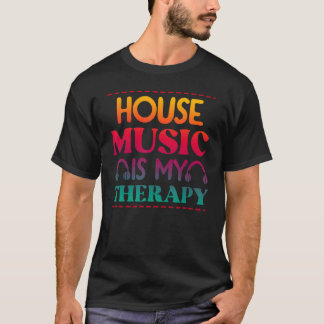 Camiseta A Música Da Casa É A Minha Terapêutica, Retro Hous