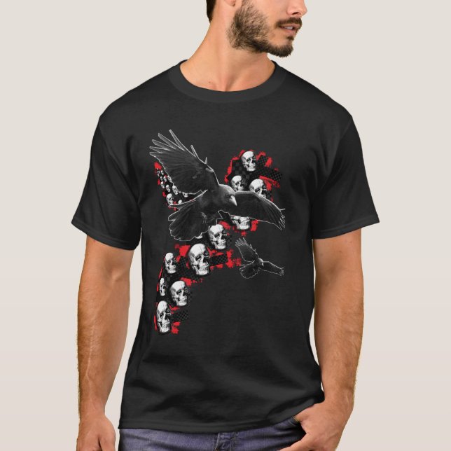 Camiseta A música do gótico das caras de Emo dos homens (Frente)