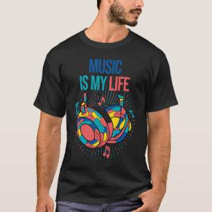 Camiseta A música é a minha vida Natal Dia das Bruxas de Aç
