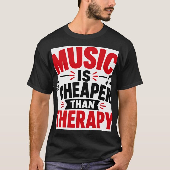 Camiseta A Música É Mais Barata Que a Terapia (Frente)