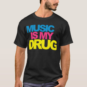 Camiseta A música é minha droga