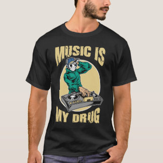 Camiseta A música é minha droga