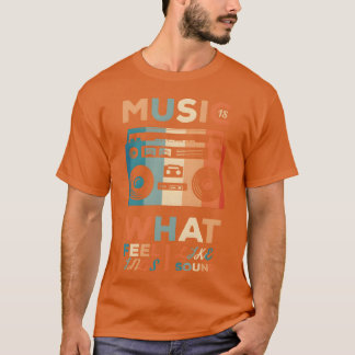 Camiseta A música é o som que os sentimentos têm amigos