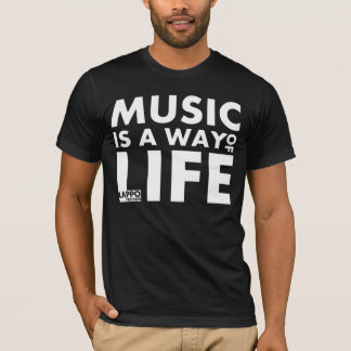 Camiseta A música é um modo de vida (o preto)