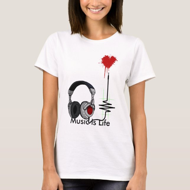 Camiseta A música é vida (Frente)